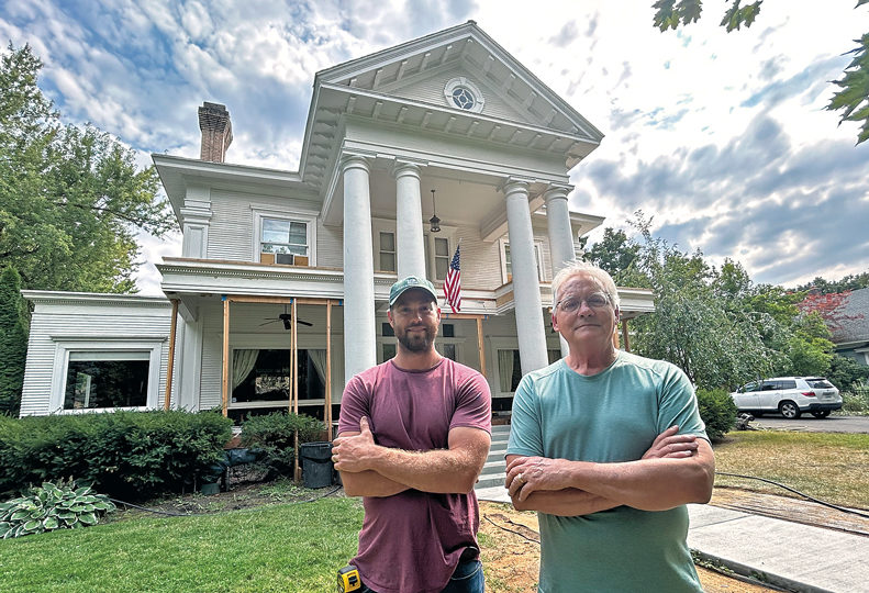 The historic exterior of the Manito House is being renovated